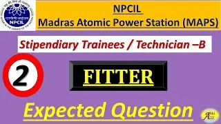NPCIL Fitter Question Paper set - 2 | NPCIL madras fitter Question 2022 |  Fitter Questions | #npcil