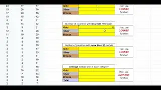 MS Excel -  Functions