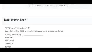 EMT Exam 1 (Chapters 1-9)