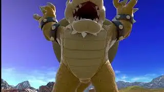 Giant Bowser Down throw Lucario  Kemoryona