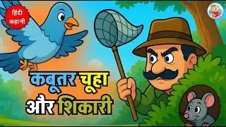 The Hunter and The Pigeon | Kabutar aur Shikari | Panchatantra Bedtime Stories | Hindi Moral Story