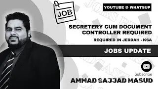 Secretary cum Document Management Required in Jeddah - Jobs in KSA