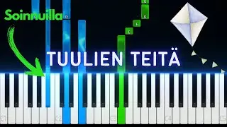 Tuulien teit&auml; (vasen k&auml;si soinnuilla) | Helppo piano tutoriaali