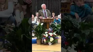 Maj. Gen. (Retired) Dean Allen Youngman speaks at Whitesville Elementary