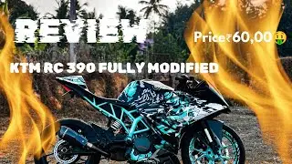 KTMRC 390 📈fully modified 🌎print sticker Tamil modified🛠️#modifiedbikes #modified #tamil #india #ktm