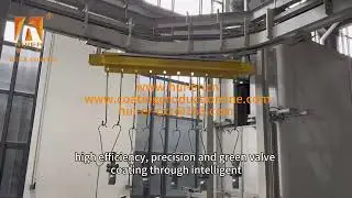 Paint coating line for intelligent conveying of medium and high pressure large valves