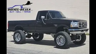 WWW.DIESEL-DEALS.COM (SOLD) CLEAN LIFTED 1997 FORD F350 5 SPEED 4X4 XLT 7.3 POWERSTROKE TURBO DIESEL