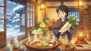 Pumpkin Stew by the Old Watermill 🍂 | Ghibli Style Rainy Cooking ASMR