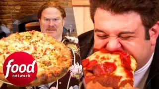 Adam & Casey's Best MONSTROUS Pizza Eating Moments! l Man V Food