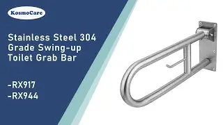 KosmoCare Heavy Duty SS304 Swing-up Toilet Grab Bar - Features (RX917/RX944)