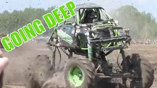Going Deep Mega Truck Crash Freestyle Mudding At Michigan Mud Jam 2013