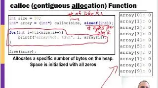 Heap Memory: malloc, calloc, realloc, and free functions in C