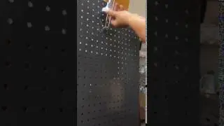 How install the display hook to pegboard