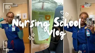 Day in the Life of a Nursing Student 👩🏽‍⚕️ | Overnight Pediatric Clinical + Study With Me
