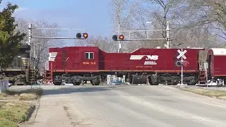 3/11/20 - NS C44-9W 9648 leads NS 905 geometry train