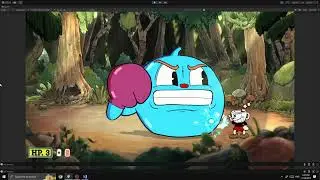 Cuphead Goopy Le Grande boss fight unity