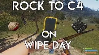 ROCK TO C4 ON WIPE DAY!! - Rust survival ft MR. IRISH LAD