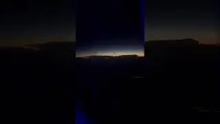Horizon sunrise lightning thunder from aircraft