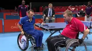 Table Tennis - RUS vs FRA - Men's Singles - Class 2 Quarterfinal 2 - London 2012 Paralympic Games