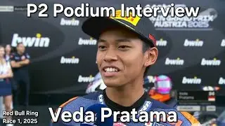 Veda Pratama 🇮🇩 P2 Podium Interview Race 1 Austria 2025 Red Bull Rookies Cup