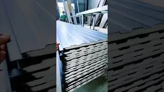 fluted metal siding panels with PU foam insulated #exteriorwallcladding #wallpanels #walldecor