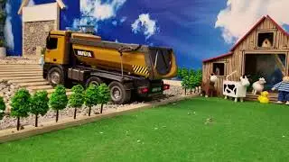 Fun in the FarmVille I 😍 Rc Toys Truck I How do we play? Spa&szlig; mit gro&szlig;en MaschinenI Love Kid&acute;s Toys