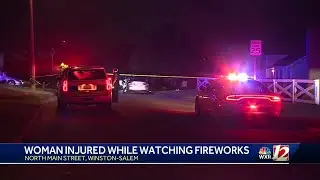 Winston-Salem woman injured by 'stray round' while watching fireworks, police say