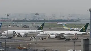 ✈✈HND Kingdom of Saudi Arabia サウジアラビアのムハンマド皇太子、天皇陛下と会見!!羽田から帰国の途に Boeing 787-8 HZ-MF7 Haneda