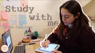 REAL-TIME STUDY WITH ME: Note-taking (with calm music)
