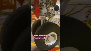 Aircraft Nose Wheel Steering Functional Test    #Airbus #steeringwheel