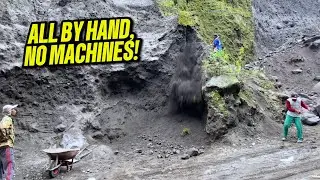 How Sand Is Still Mined by Hand on Dangerous Cliffs