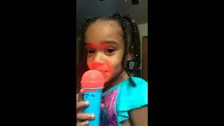 Dejah singing with her Moana microphone 😍