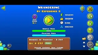 Geometry Dash: Wrandering (Easy Demon) by Experience D