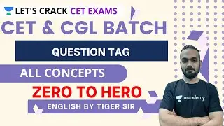CET and CGL | Question Tag | All Concepts | English | Tiger Sir