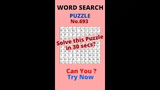 Word Search Puzzle #693 | Random | Level:  Moderate | #shorts #puzzle #motorbikes