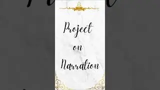English project based on Narration #creativity #shorts