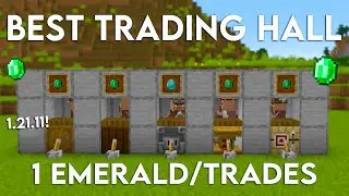 NEW UPDATED MINECRAFT 1.21.11 VILLAGER TRADING HALL TUTORIAL | ALL TRADES 1 EMERALD!