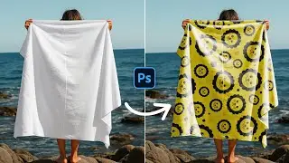 Easy Way Towel Mockup in Photoshop | Photoshop Beginner Tutorial