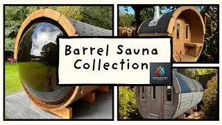 🔥 Barrel Sauna Tour &ndash; Electric & Wood-Fired Heaters | Harvia, IKI, Huum + Stunning Glass Designs!