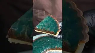 Emerald marine Chocolate mint tart エメラルドマリンチョコミントタルト #shorts #asmr #cooking