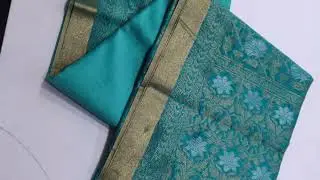Raw silk fabric having all over weaving jari butta in sarees.  1225+&