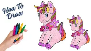 HOW TO DRAW UNICORN DRAWING - MY LITTLE PONY || Easy drawing for kids