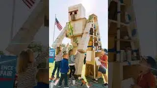 Giant Minecraft Build at School Science Fair! 🤯✨