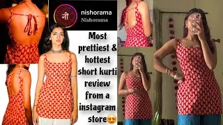 Most prettier & hottest SHORT KURTI REVIEW from INSTAGRAM store😍