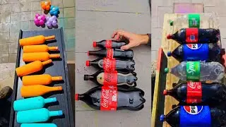 🔥🍾Throwing Bottle On Stairs | 🇺🇲Crushing crunchy & soft things | Glass bottle breaking