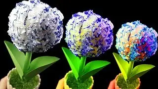 How To Make Easy Round Tissue Paper Flower - Diy  Beautiful Paper Stick Flower