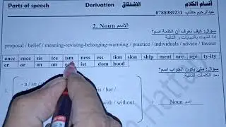 جيل 2008 و 2009 الاشتقاق derivation الحطاب