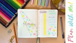 February Bullet Journal Setup 🌈🪂📚  2025 Plan With Me!
