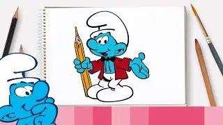 How to draw Painter Smurf &bull; The Smurfs