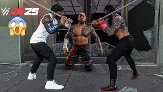 Roman Reigns and Jey Uso destroys Solo Sikoa at Backstage Brawl | WWE 2K25 Gameplay